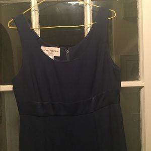 Evan Picone Sleeveless Navy Blue Full Length Dress